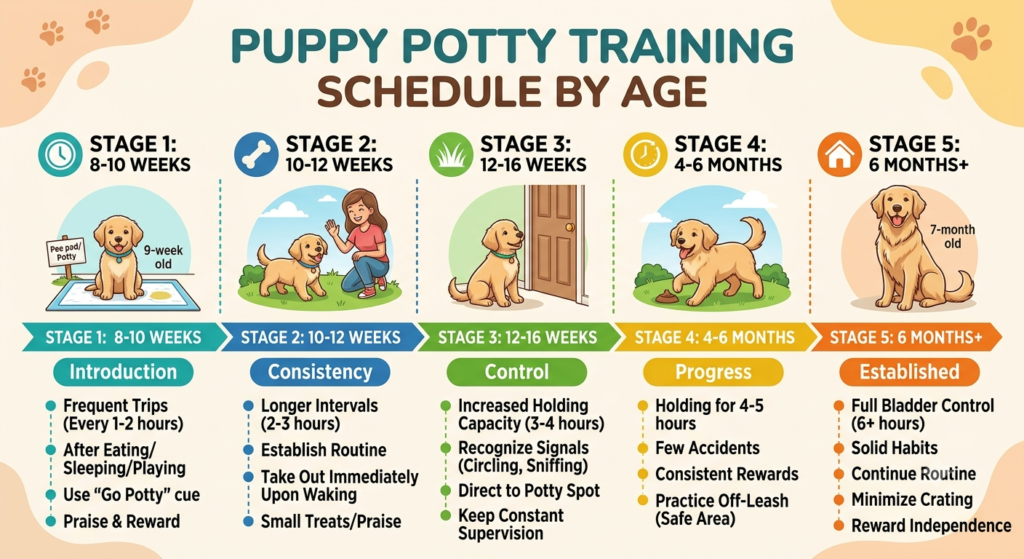 ๐ถ Ultimate Puppy Potty Training Schedule by Age: The Complete Step-by-Step Guide Puppy Potty Training Schedule by Age
