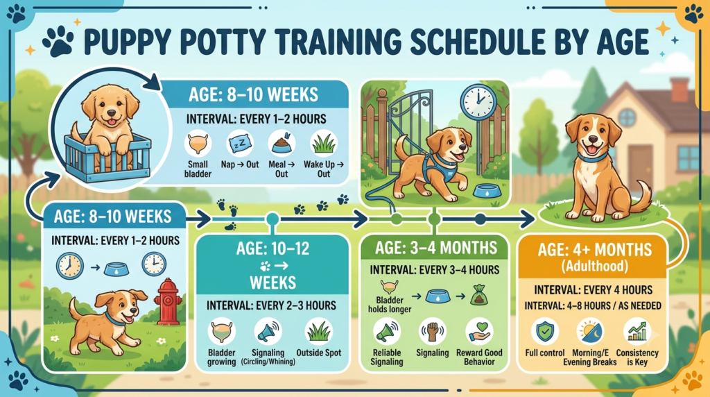 ๐ถ Ultimate Puppy Potty Training Schedule by Age: The Complete Step-by-Step Guide Puppy Potty Training Schedule by Age
